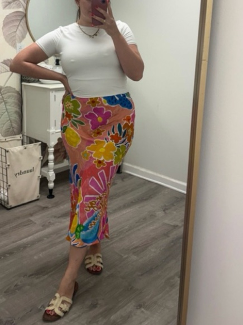 Spell Pink Floral Lemon Maxi Skirt - Picture 13 of 13